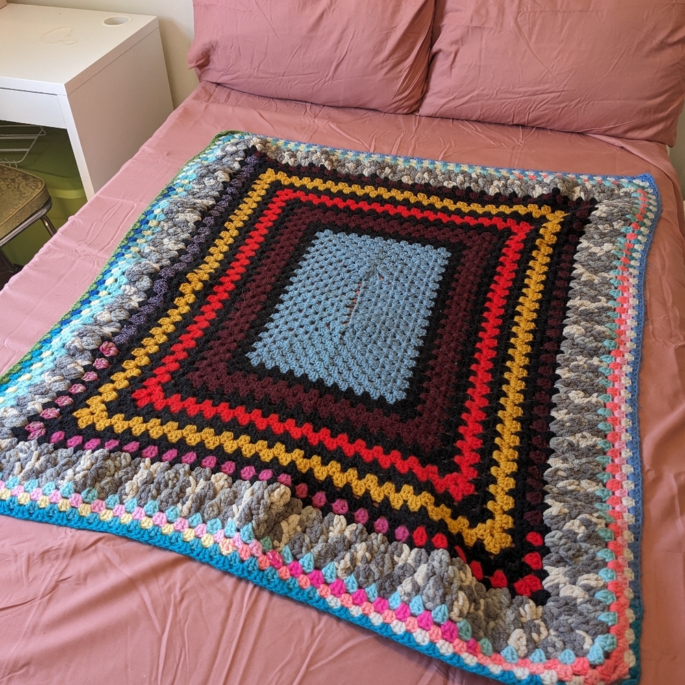 Handmade Vintage crochet throw